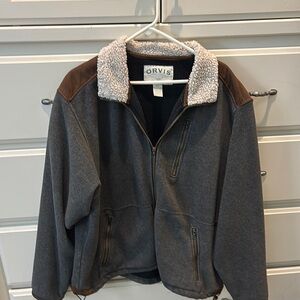 Orvis Gray Jacket with Sherpa Collar